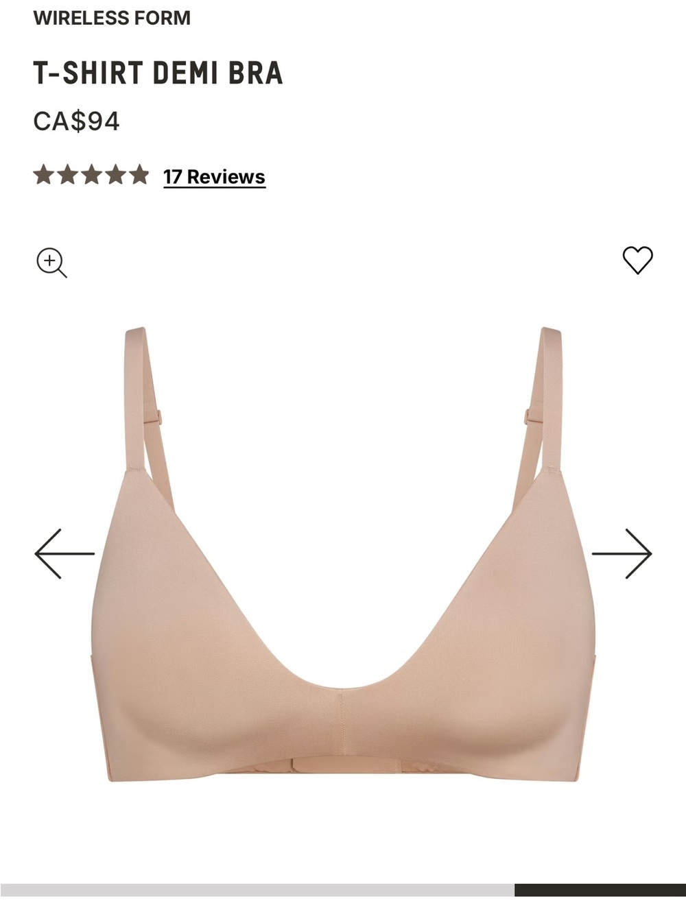 SKIMS T-Shirt Demi Bra in Nude Blush